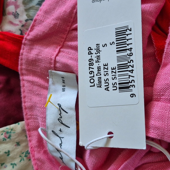 Petal & Pup Aliana Colorblock Pink and Red Midi Dress Sz.S NWT - Picture 5 of 6